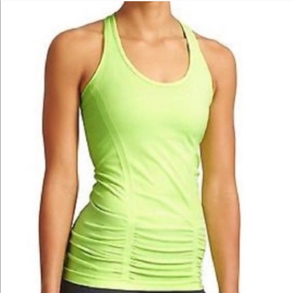 Athleta | Neon Fastest Track Ruched Tank Top